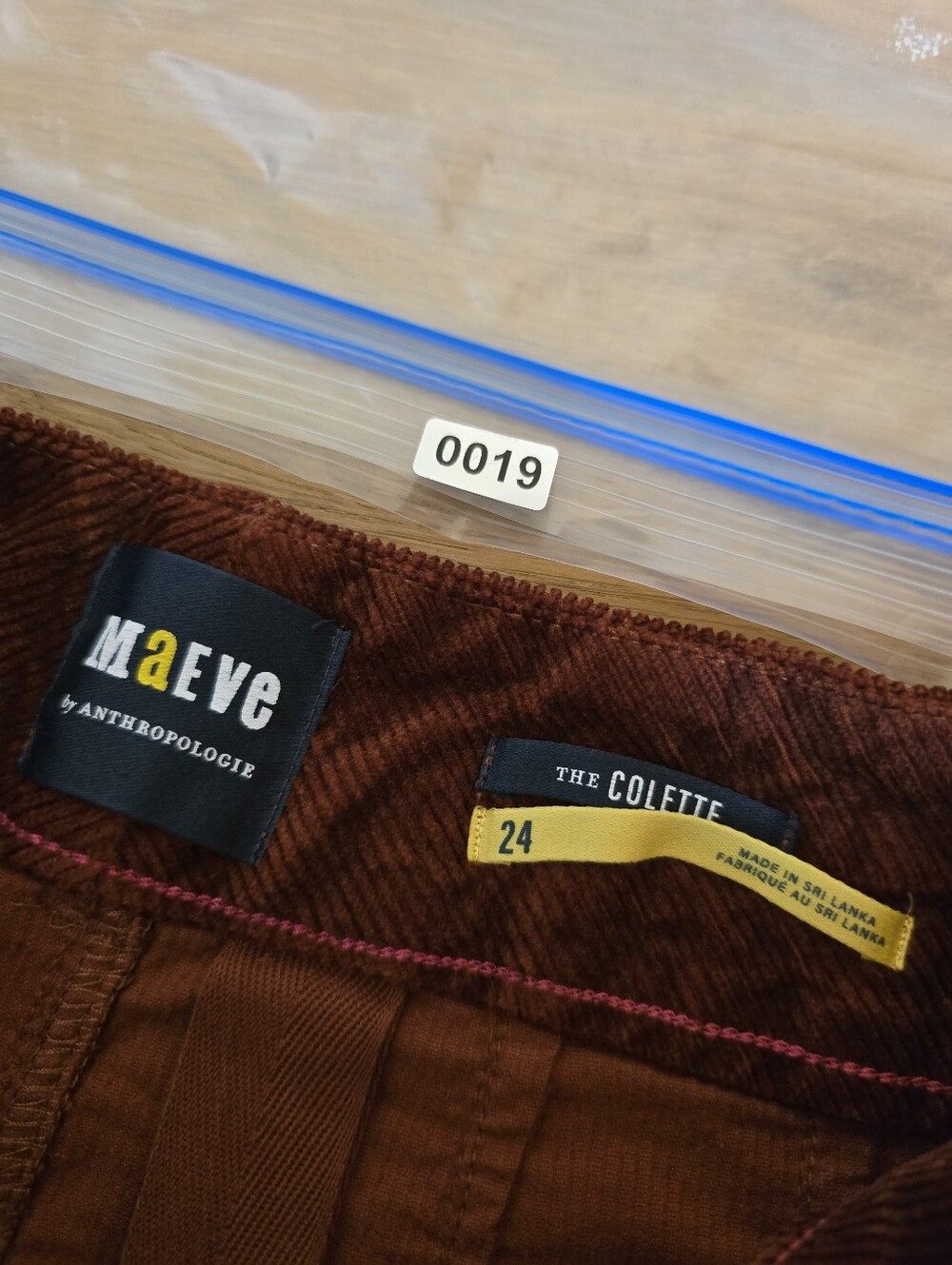 Maeve Colette Corduroy Crop Wide-Leg Pants 24 Copper Brown Rust Cinnamon - Picture 5 of 12